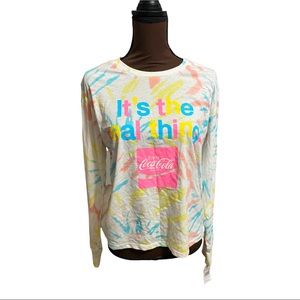 Coco-cola long sleeve tie dye shirt NWT Size Large